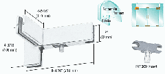 CRL Right Hand Sidelite Mounted Transom Patch with Support Fin Bracket and 1NT300 Insert