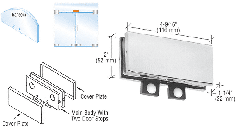 CRL Transom Mounted Patch Connector with Two Reversible Door Stops