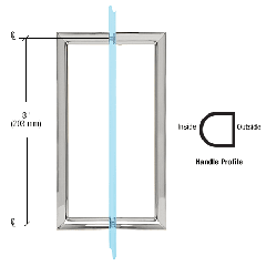 CRL 8" RM Back-to-Back Pulls - Flat Round