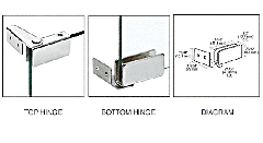 CRL Recess Mount Glass Door Hinges