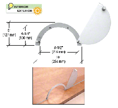 CRL Semicircular Design 8-1/2" X 4-1/4" Opening Ticket Window