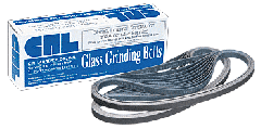 CRL 3/8" x 21" 120X Grit Glass Grinding Belts for Portable Sanders - 20/Box