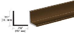 CRL Bronze Electro-Static Paint 3/4" Aluminum Angle Extrusion