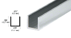 CRL Brite Anodized 3/8" Single Aluminum U-Channel