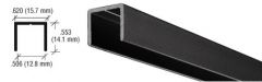 CRL Flat Black Aluminum 1/2" U-Channel