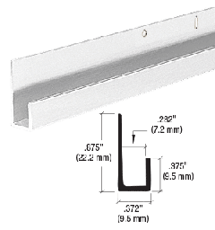 CRL Satin Anodized 1/4" Standard Aluminum J-Channel