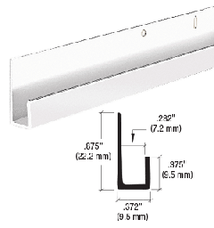 CRL Brite Anodized 1/4" Standard Aluminum J-Channel