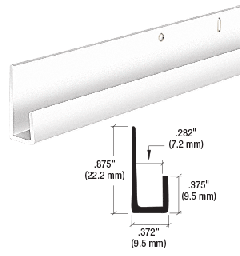 CRL White Electro-Static Paint 1/4" Standard Aluminum J-Channel