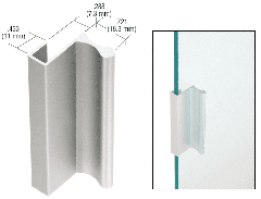 CRL Satin Anodized 12' Aluminum Extrusion for Showcase Finger Pull with 7/16" Lip