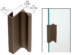 CRL Dark Bronze 3" Aluminum Pull with 7/16" Lip for Sliding Glass and Panel Door