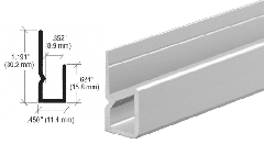 CRL Satin Anodized Deep Nose Heavy Indented Back Aluminum 1/4" J-Channel