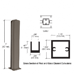 CRL Duranodic Bronze 18" Center Design Series Partition Post