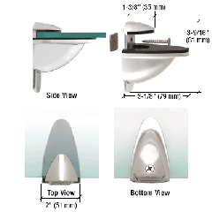 CRL Polished Chrome Heavy-Duty Adjustable Shelf Bracket