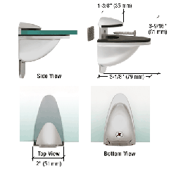 CRL Satin Chrome Heavy-Duty Adjustable Shelf Bracket