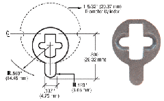 CRL AR MS Style Cam for Use with Mortise Cylinder