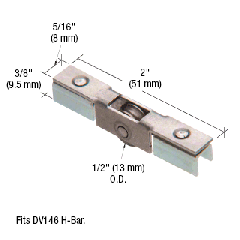 CRL Steel Wheel Assembly for DV146 H-Bar