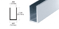 CRL Satin Anodized 1/2" Aluminum U-Channel