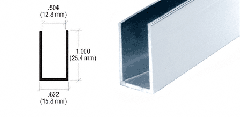 CRL Brite Anodized 1/2" Aluminum U-Channel