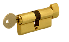 CRL Polished Brass Keyed Alike Cylinder Lock with Thumbturn