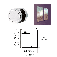 CRL Chrome Edge Grip for 1/2" Material