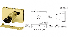 CRL Brass Square Plunger Lock with Strike - Randomly Keyed