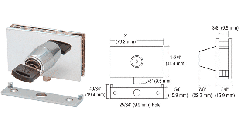 CRL Chrome Square Plunger Lock with Strike - Randomly Keyed