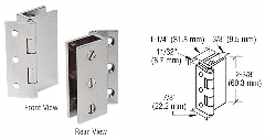 CRL Brushed Nickel Large Wall Mount Set Screw Hinge