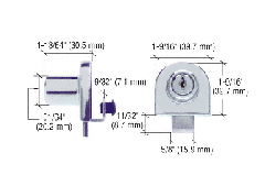 CRL Chrome Single Glass Door Lock - Randomly Keyed