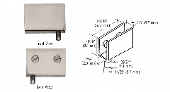 CRL Brushed Nickel Glass Door Pivot Hinges