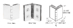 CRL Chrome Double Glass-to-Glass 90 Degree Return Hinge