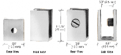 CRL Chrome Set Screw Clamp for 1/4" to 5/16" Glass