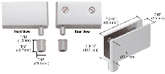 CRL Satin Chrome Wide Glass Door Pivot Hinge