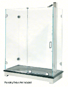 CRL Polished Chrome Essence Series Basic Sliding Door Kit