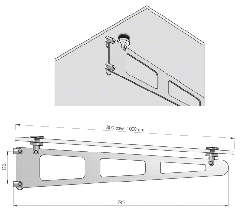 CRL Brushed Stainless Steel Awning Bracket for 1000 mm Projection Glass Canopy