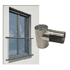 CRL Brushed Stainless Steel Juliette Balcony Connector