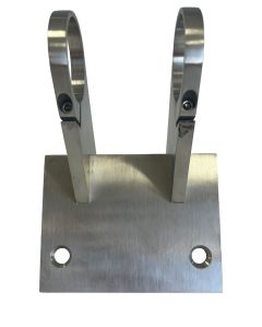 CRL 48.3 mm Diameter Brushed Stainless Steel External Corner Fascia Bracket