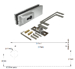 CRL Polished Stainless Steel Corner Patch Lock