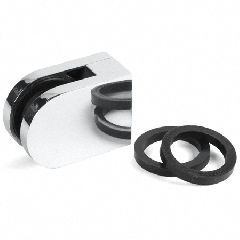 CRL Polished Stainless Flat Back Clamp