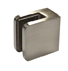 CRL Brushed Nickel Small Square Flat Back Glass Clamp 45 x 45 mm