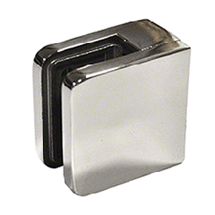 CRL Polished Stainless Steel Small Square Flat Back Glass Clamp 45 x 45 mm