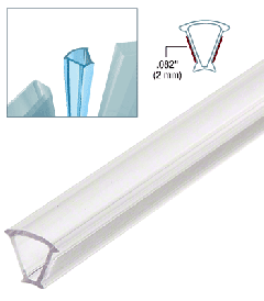 CRL Clear Copolymer Strip for 135 Degree Glass-to-Glass Joints - 3/8" Tempered Glass