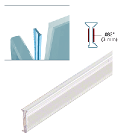 CRL Clear Copolymer Strip for 90 Degree Glass-to-Glass Joints - 3/8" Tempered Glass