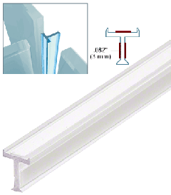 CRL Clear Copolymer Strip for T-Joint Junctions Where 3 Glass Panels Meet - 3/8" Tempered Glass