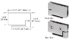 CRL Brushed Nickel Surface Mount Cabinet Pivot Hinge