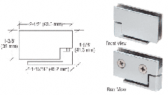 CRL Satin Chrome Surface Mount Cabinet Pivot Hinges