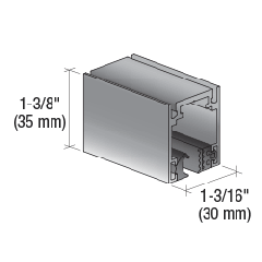 CRL Satin Anodized 3m Office Fixed Frame Profile for Ceiling