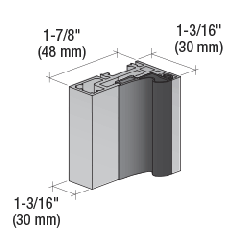 CRL Matte Black Office 3m Profile Wall-to-Glass Door Frame