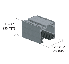 CRL Matte Black Fallbrook 3m XL Series Deep Head Channel Door Frame Set