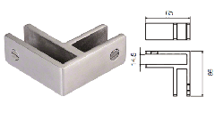 CRL Brushed Stainless 90 Degree Glass Bracing Clamp