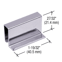 CRL Chrome Finger Grip Strike Plate